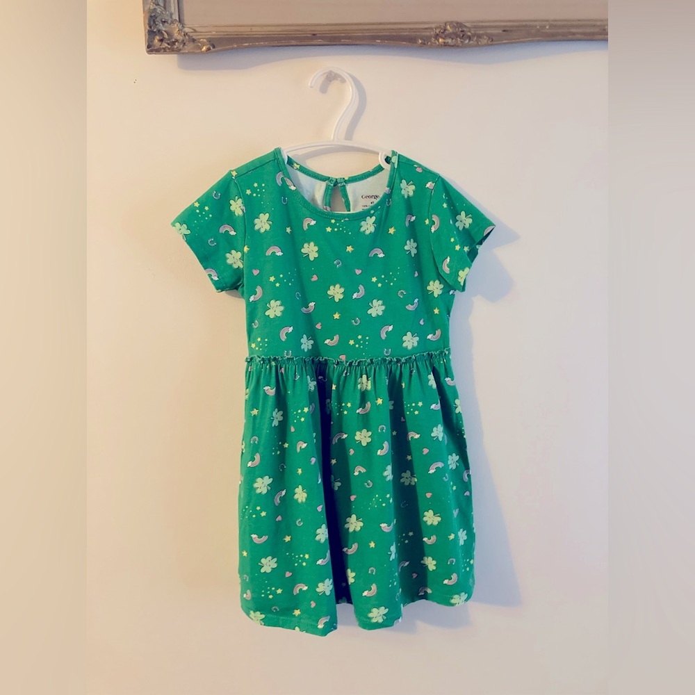 George Green St. Patrick’s Day Dress Lucky Pattern 100% Cotton 4T